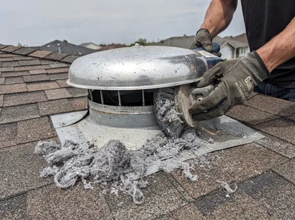 Cleaning Dryer Vent On Roof in Norco
