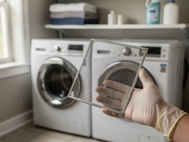 Norco Dryer Vent Cleaning specialist performing detailed lint trap cleaning service in Norco