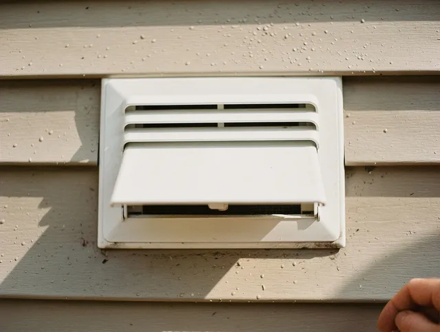 Norco Dryer Vent Cleaning technician performing professional exhaust vent cleaning at a residential property in Norco