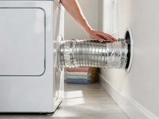 Professional dryer vent hose installation by Norco Dryer Vent Cleaning in Norco